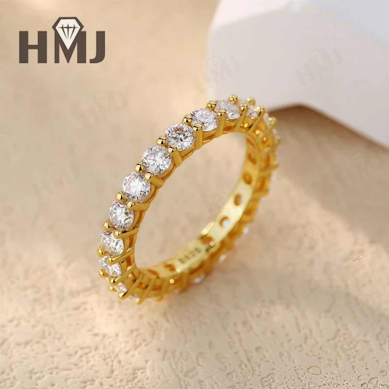 

Круглое кольцо с 3 мм D Цвет VVS1 Круглый муассанит 925 Серебрение Белое желтое розовое золото для женщин Ежедневное очарование Ювелирные изделия для вечеринок