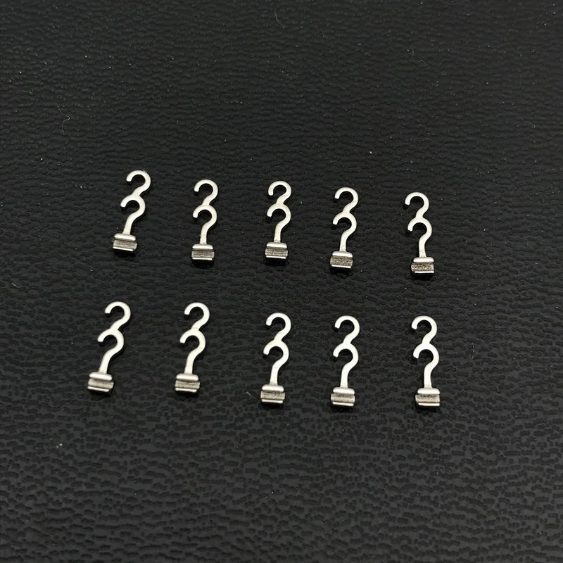 10Pcs Dental Crimpable Hooks Long Curved Right/Left Middle Dental Orthodontic Hook 10Pc/Bag Dentist Orthodontic Product