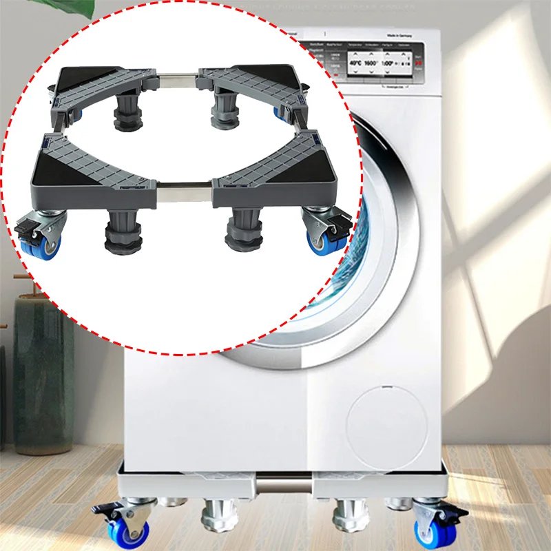 

Washing Machine Bracket Universal Fridge Stand Refrigerator Floor Lifting Pulley Movable for Dryer Refrigerator Adjustable Base