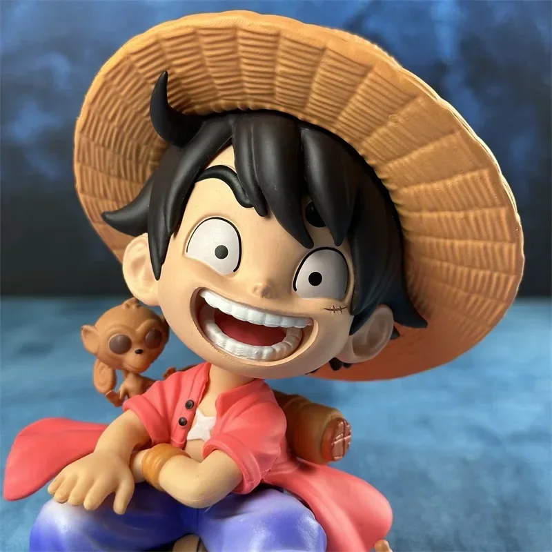 بانداي جديد قطعة واحدة أرقام لوفي سانجي مضيئة 13 سنتيمتر أنيمي الشكل تمثال بولي كلوريد الفينيل نموذج دمية الديكور رورونوا زورو اللعب الهدايا #3