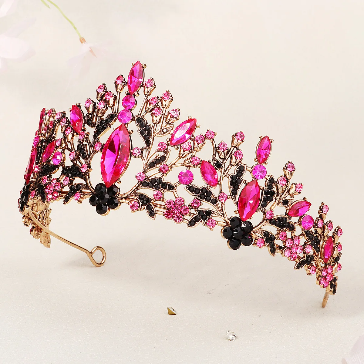 تاج الزفاف للعروس – تاج الأميرة الكريستالي، غطاء رأس من حجر الراين اللؤلؤي المزيف، إكسسوارات شعر الزفاف العتيقة