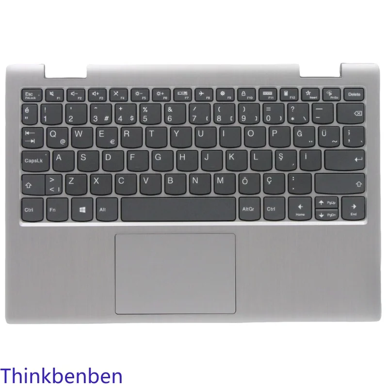 Carcasa superior para teclado TR Turkish Platinum Grey, cubierta para reposamanos para Lenovo Ideapad Flex 3 11 11IGL05 11AGL05 5CB0X56513