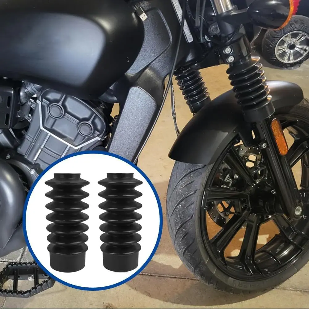 39mm For Harley Dyna FXD Sportster XL883 XL1200 Motorcycle Accessories Rubber Front Long Fork Boots Gators Covers Protection