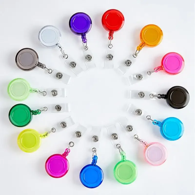Easy pull buckle clip sleeve card sleeve hanging rope telescopic buckle keychain card holder hanging buckle