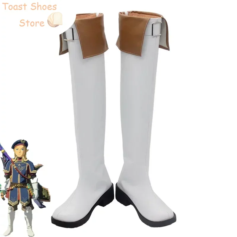 Royal Guard Link Cosplay Shoes Halloween Carnival Boots PU Shoes Cosplay Prop Costume Prop