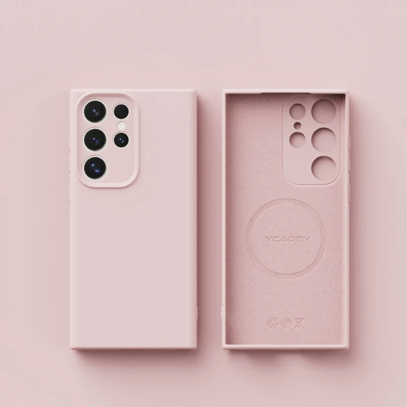 حافظات هاتف Magsafe فاخرة من السيليكون السائل لهاتف سامسونج جالاكسي S25 Ultra S24 23 22 Plus غطاء ناعم مغناطيسي للشحن اللاسلكي