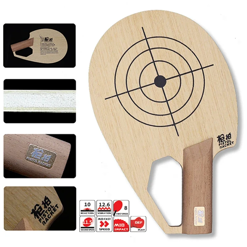 SANWEI 9S New Upgraded Version Table Tennis Blade 5 Layers Pure Wood Special-shaped Play Games Racket Bottom Plate for Training