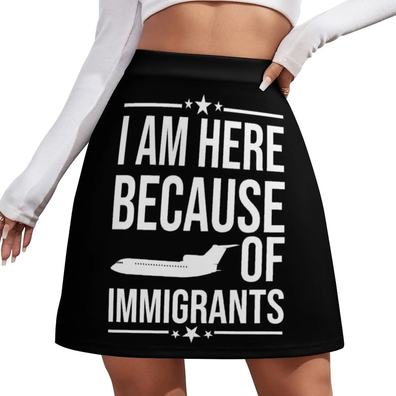 

I Am Here Because Of Immigrants Melting Pot Pro Immigration Mini Skirt korean summer clothes Mini Skirt