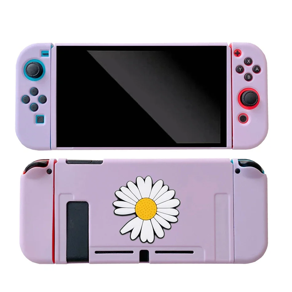Śliczne etui dla Nintendo przełącznik psy w stylu kreskówki/flower silikonowe obudowa TPU ochronna pokrywa dla konsola Nintendo Switch akcesoria