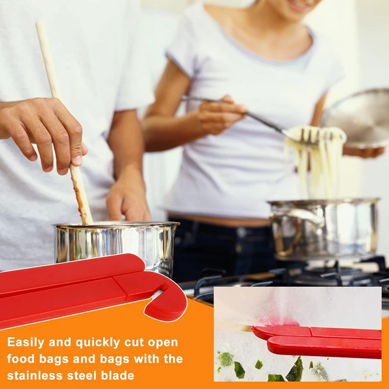 Food Bag Opener 2Pcs Food Bag Opener Easy To Use Food Pouch Opener Efficient Bag Opening Squeezer For Home Kitchen