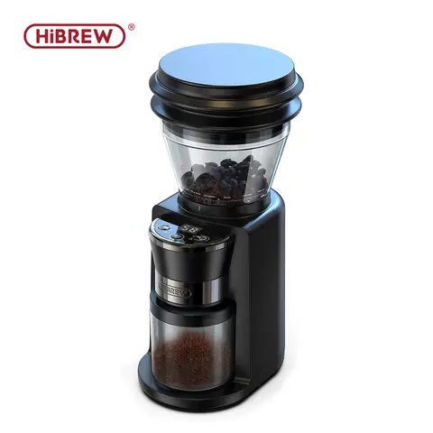 HiBREW moulin à café électrique automatique avec 34 vitesses pour expresso café américain verser sur stockage visuel des grains G3