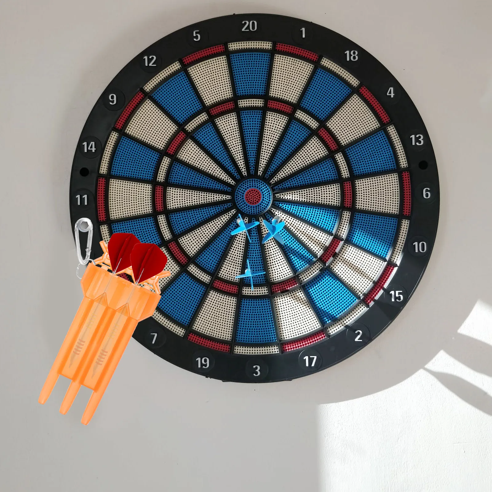 

Case Storage Box Organizer with Bottle Opener Key Buckle Top Lid for Dart Protection and Tidy Organization Orange Random