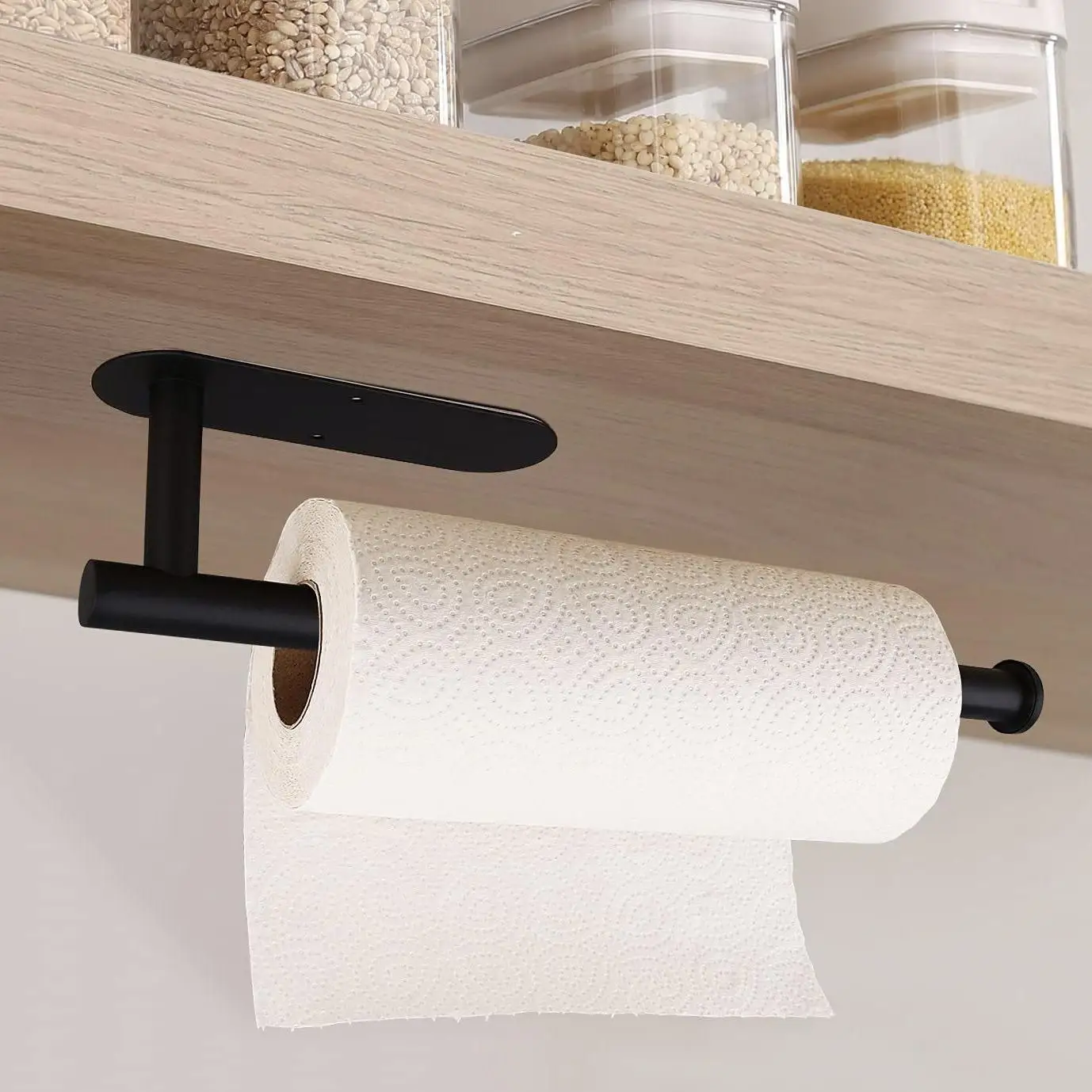 ABS Keuken Papieren Handdoekhouder Zelfklevende Tissue Hanger Toiletrol Dispenser Opbergkast Servetrek Accessoires
