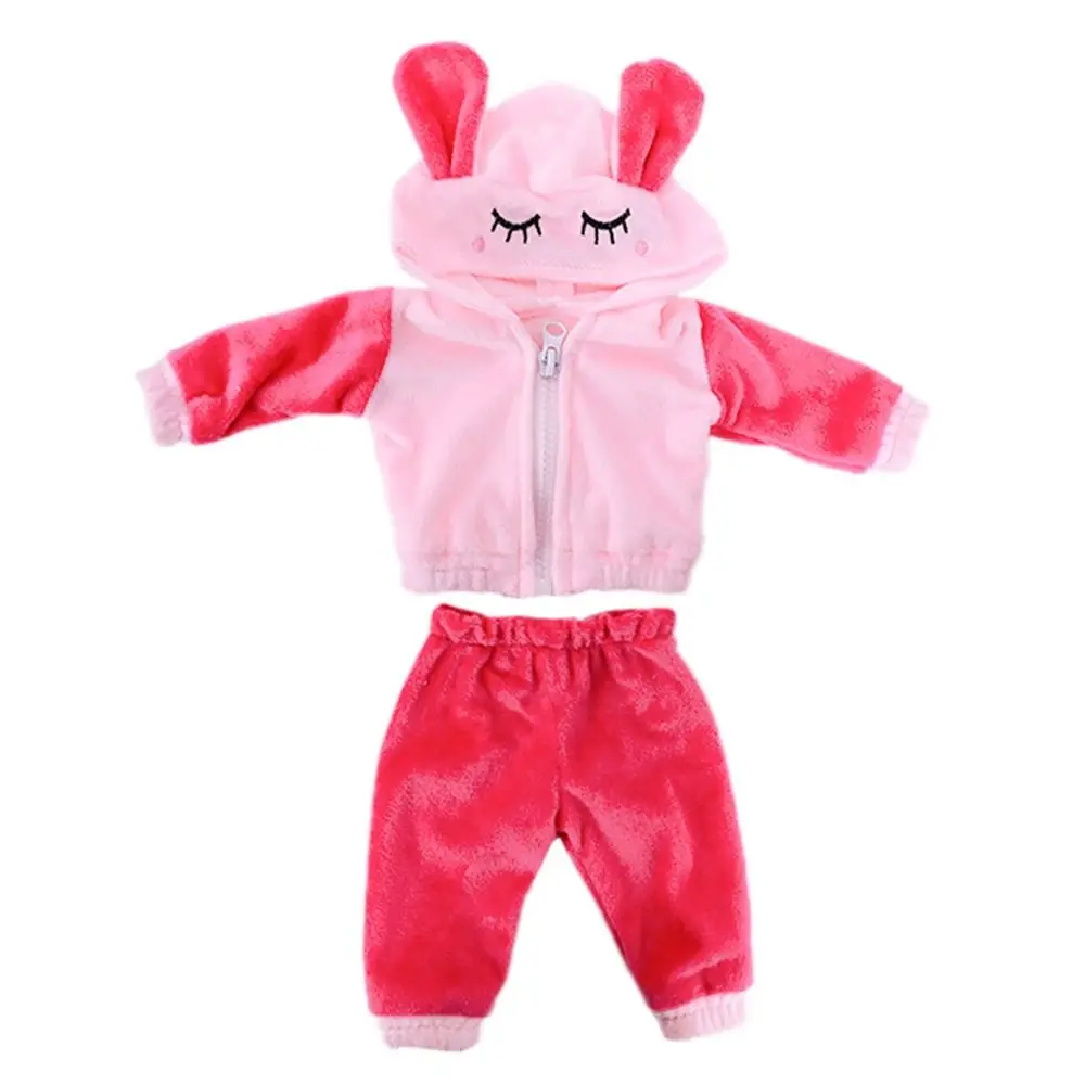 

Gift Changing Dress Game Playing House Bear Panda Duck Rabbit Frog Plush Animal Doll Clothes Hoodies Pants Set
