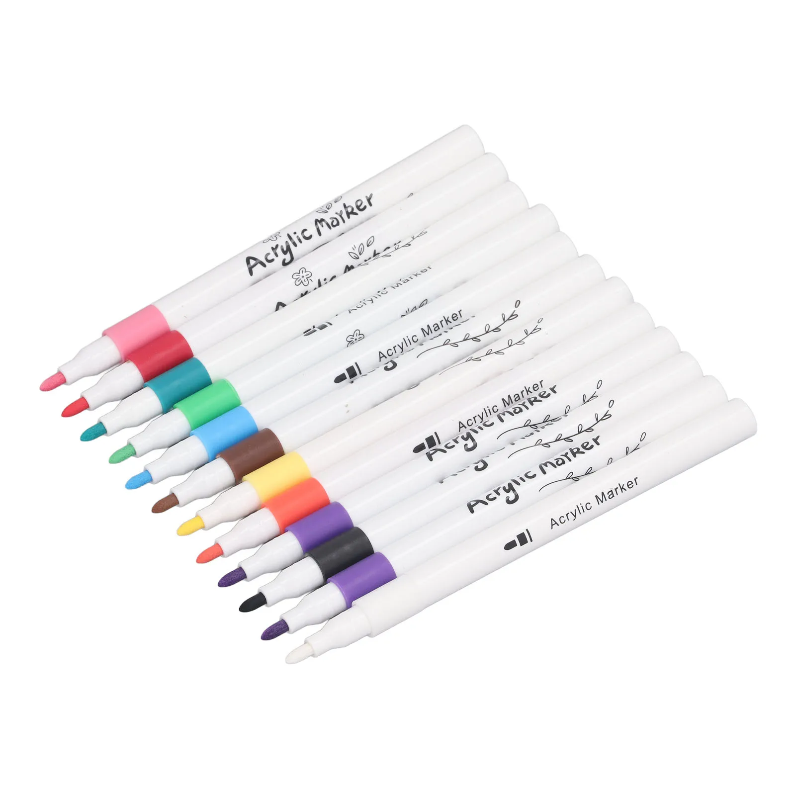 Acrylic Paint Pen Waterproof Gel Ink Acrylic Paint Marker 12 Colors Eco Friendly Multifunctional Wide Application for Ceramics