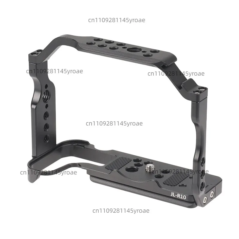 Camera Cage for Canon EOS R10 Camera L Bracket Base Plate Extension Frame Case with Cold Shoe Mount for Video Vertical Shooting