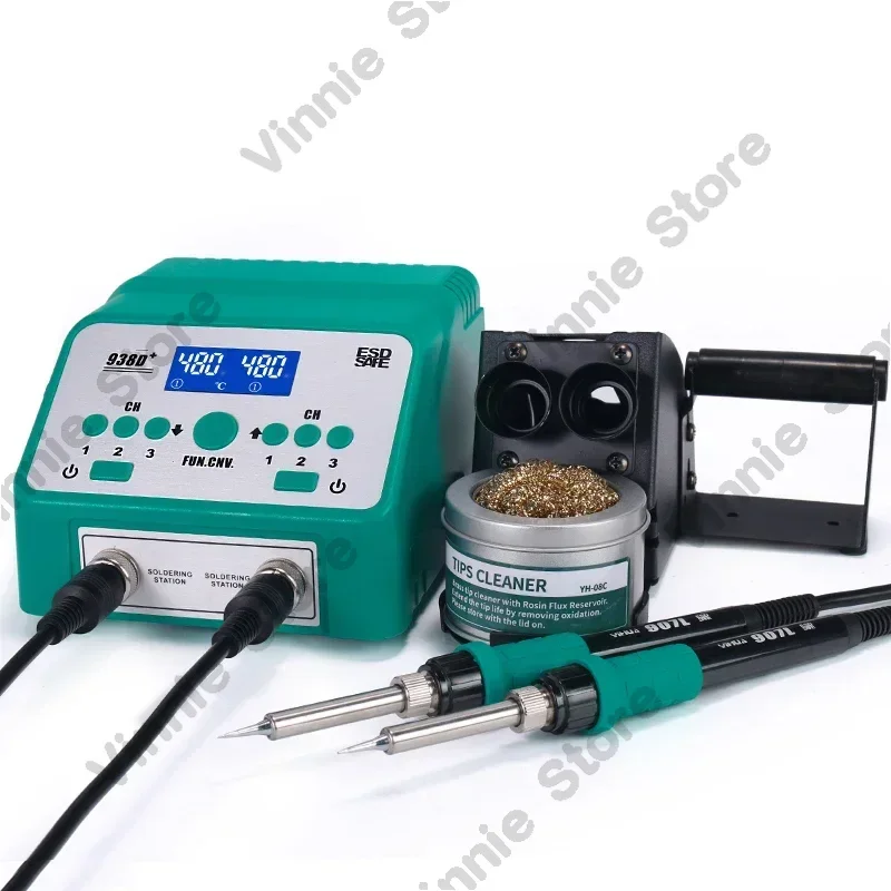 938 Intelligent Hot Air Gun Soldering Station Two-in-one Electric Soldering Iron Digital Display Adjustable Temperature