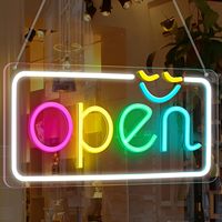 Open Neon Signs Business LED Neon Light Sign Bright Colorful Store Window Door Coffee Shop Florist Bar Salon Restaurant Decor