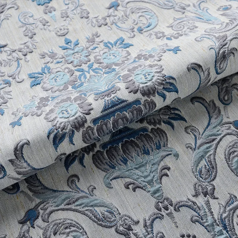

Luxury Jacquard Flower Curtains for Living Room Bedroom Thick Cotton Linen High Shade Windows Curtain Retro Decor Highquality