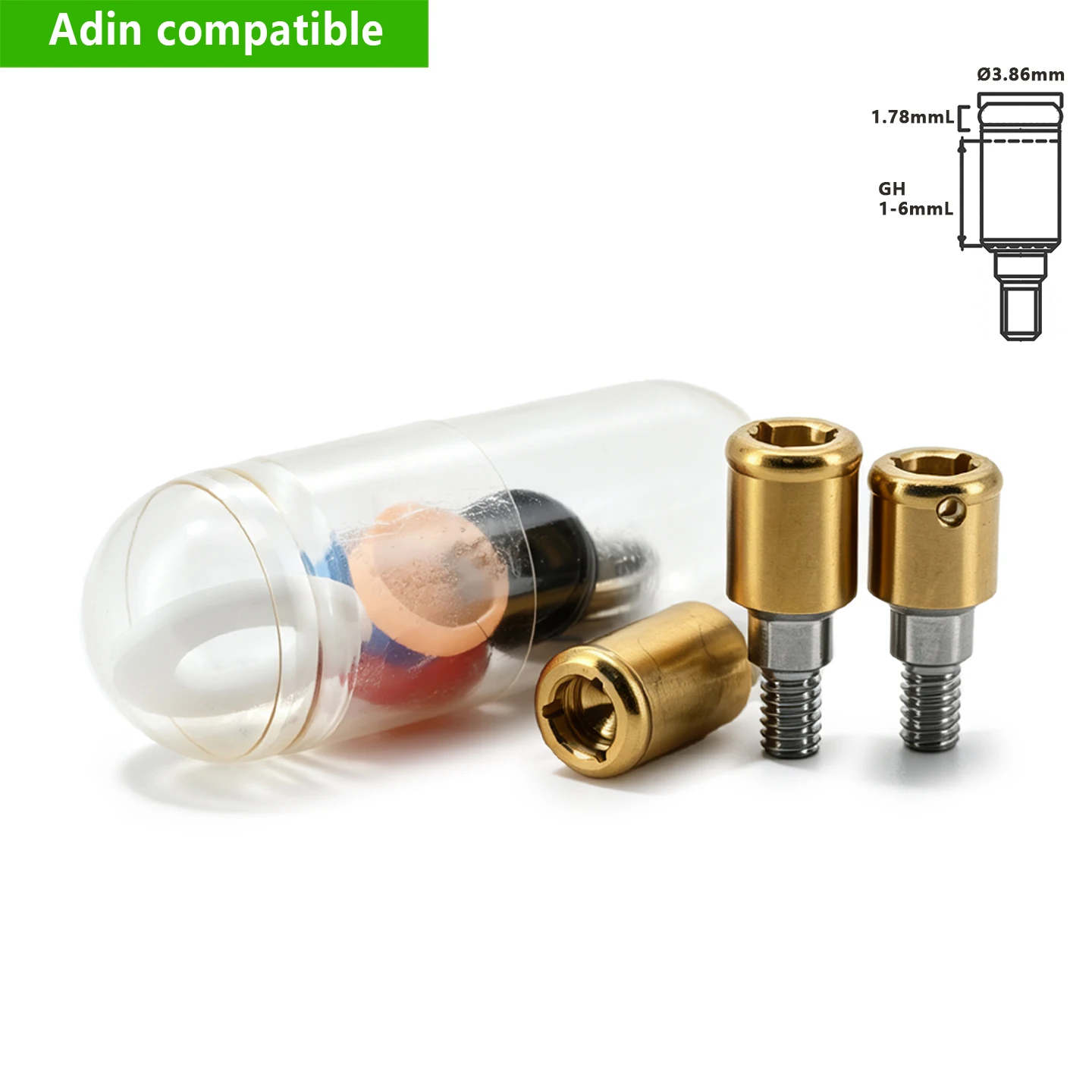 Grade 5 Titanium PEEK Custom Precision Overdenture Attachment Locator Abutment Adin Compatible OEM Metal Parts Factory Direct