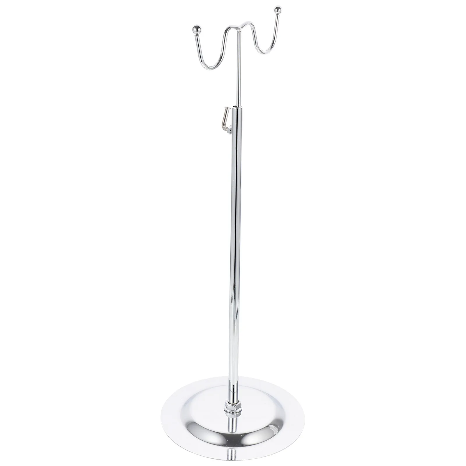 

Стойка-вешалка для сумок с двумя крючками из нержавеющей стали, регулируемая по высоте, для демонстрации в магазинах одежды