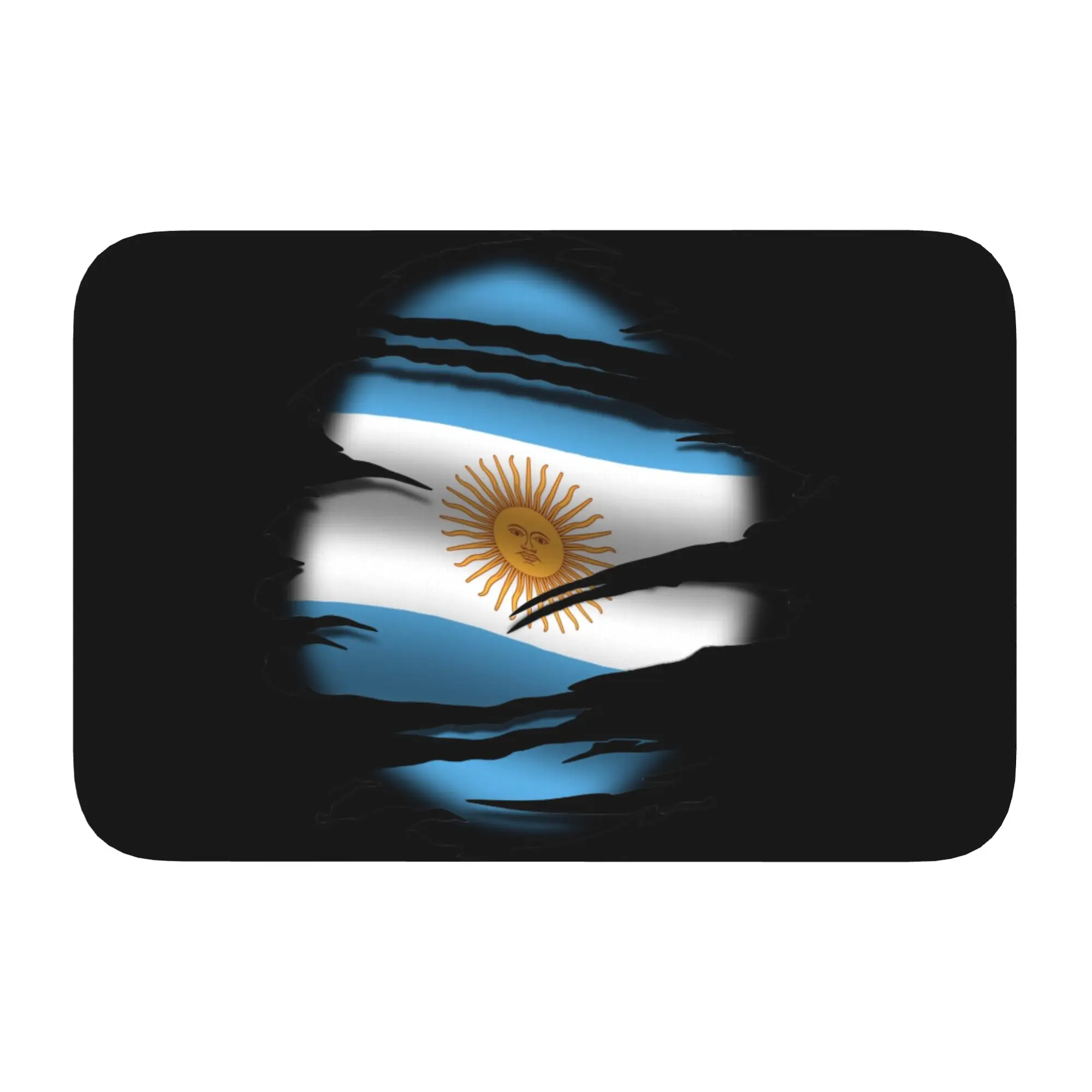 Argentina Torn Flag Tattoo Front Door Floor Entrance Mats Outdoor Argentinian Proud Bath Kitchen Doormat Garden Carpet Rug