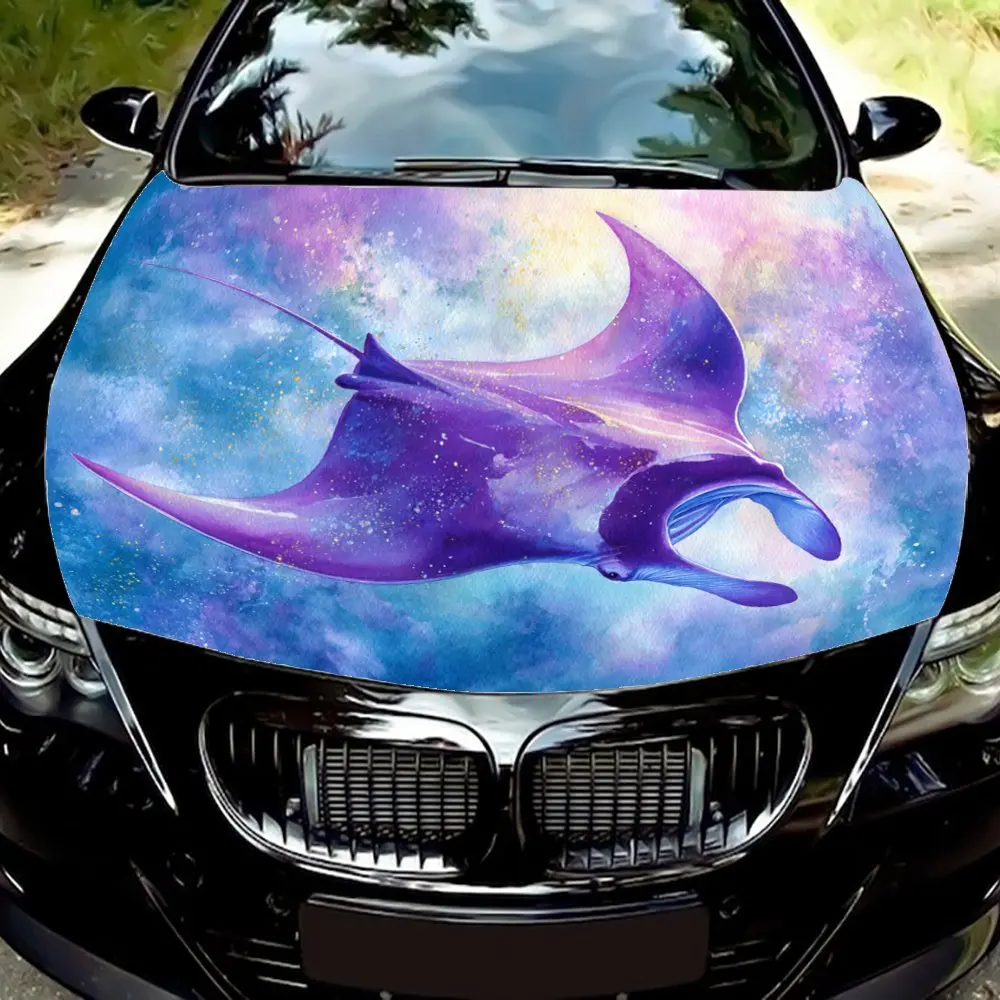 

Manta Ray Vinyl Packaging For Car Hood,engine Stickers,waterproof Self-adhesive PVC Packaging,surface Protection,personalized Ca