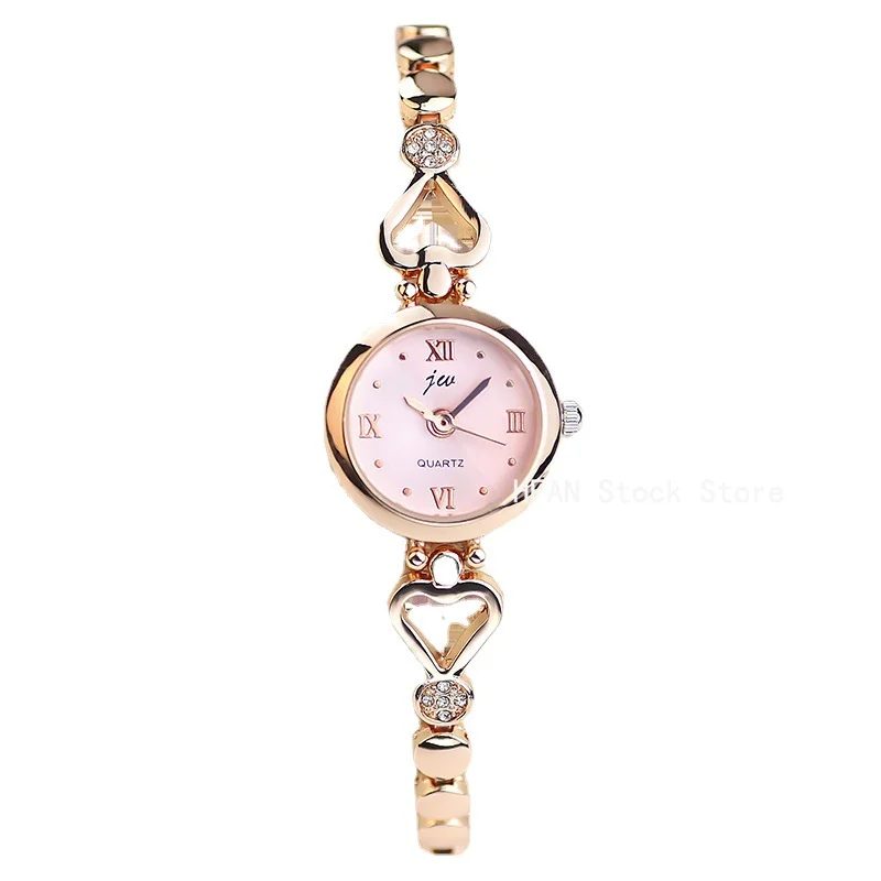 Relojes de pulsera de cuarzo simples para mujer, relojes de esfera pequeña, reloj de pulsera para mujer, regalo para niña