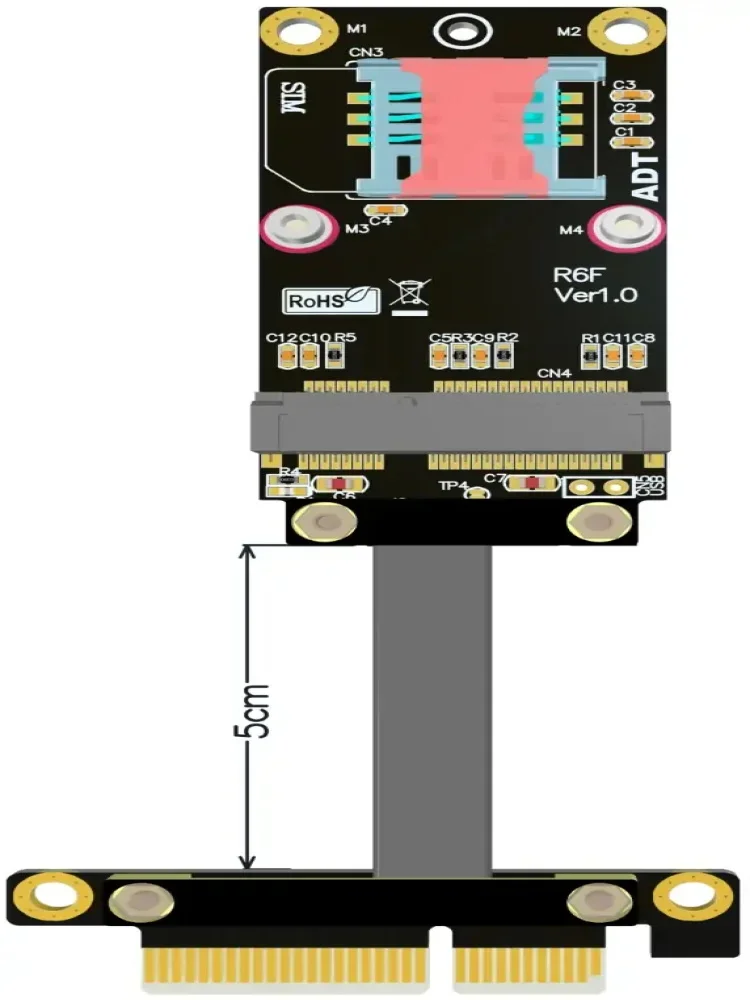 PCIe X4 To Mini PCIe Extension Cable Wireless Network Card Mpcie Gen3 8G/bps Converter Expansion Adapter Cable ADT
