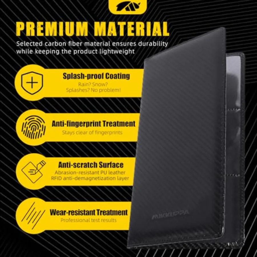 Tempat Penyimpanan Dokumen Mobil dengan Magnet, Organizer Kotak Sarung Tangan untuk Surat Kendaraan, Asuransi, Kartu, dan SIM, Warna Hitam