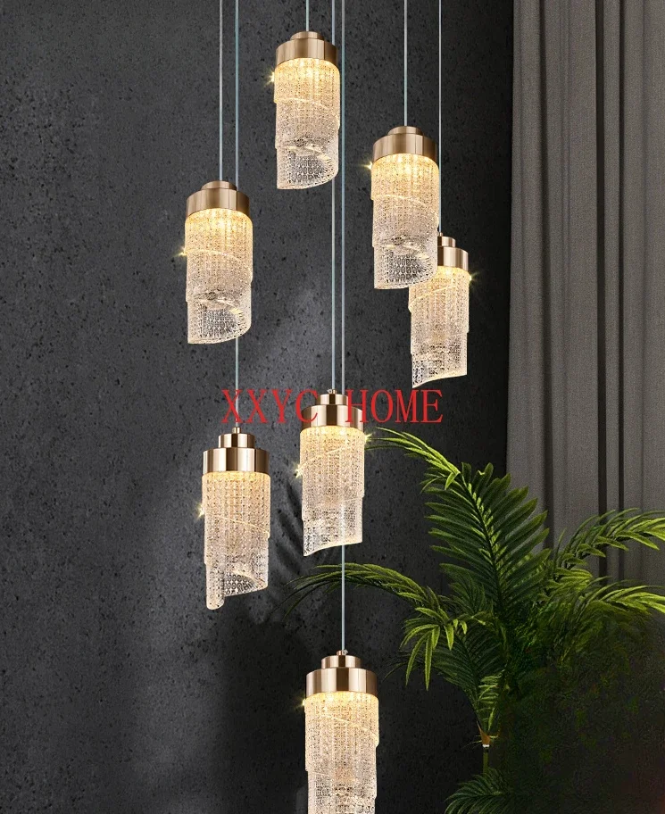 

Staircase light long pendant light duplex living room large pendant light