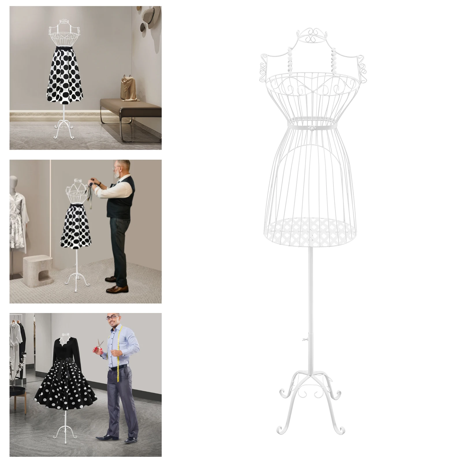 Model Display Stand, Mannequin Dress Form Display Stand, Female Dress Form Stand for Sewing Display