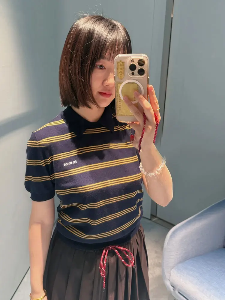 

Oyearex Classic Color Blo M Letter Embroidery Ne ort Sve Вязаный топ Street Sle Шерстяная смесь Regular Fit Весна