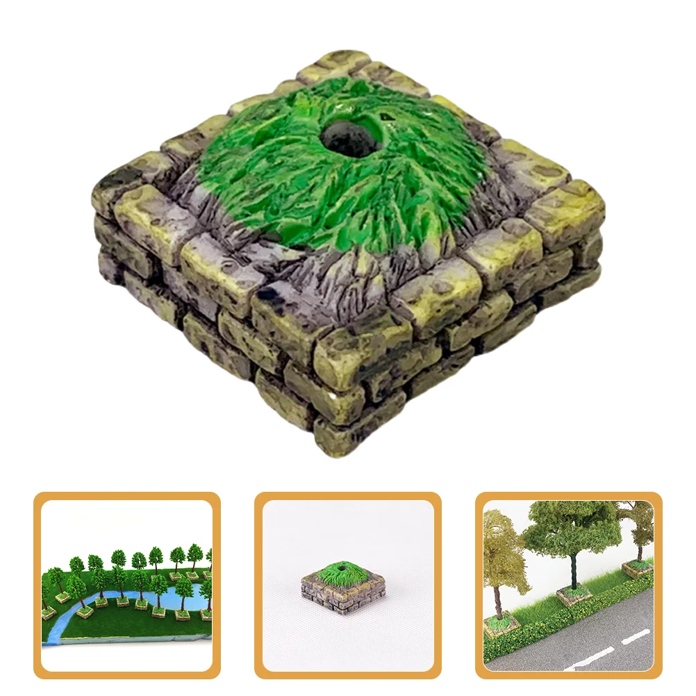 Árvore Altar Base Paisagem Modelo, Mini Sand Table Decor, Adorno Edifício Brinquedo, Acessório Cenário Miniatura, 10 Pcs