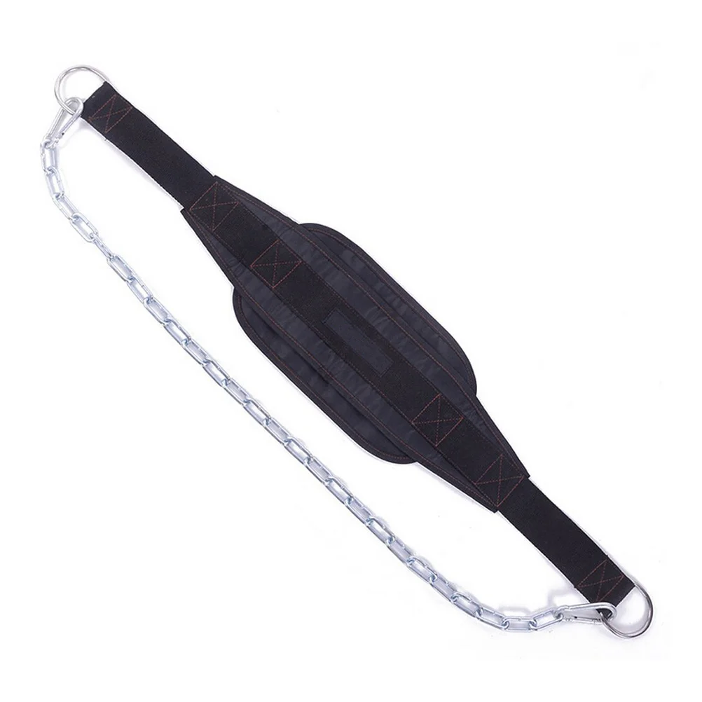 

Weight Lifting Dip Belt Polypropylene Heavy Chain Clip Secure Dips Chin Ups Training Bodybuilding Weight Lifting Dip Belt