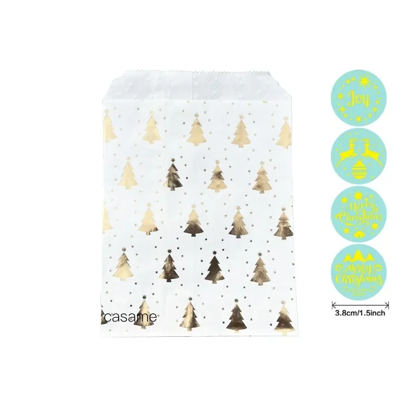 Đáng Yêu Giấy Kraft Kẹo Bánh Quy Túi Ông Già Noel Người Tuyết Quà Tặng Giáng Sinh Đóng Gói Túi Quà Giáng Navidad Năm Mới Trang Trí Tiệc Tiếp Liệu