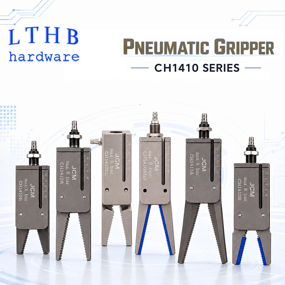 CH1410A Pneumatic Gripper CNC Robot Clamp Heavy Duty Aluminum Strong Air Grip for Industrial Automation Manipulator Parts