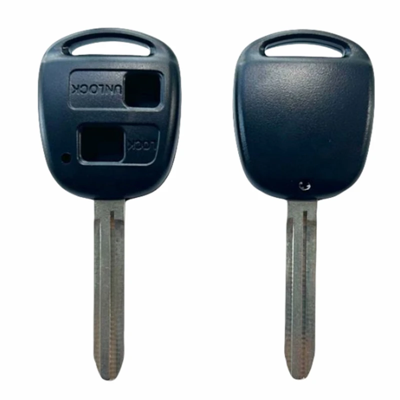 

XIEAILI OEM 10 шт. 2 кнопки сменный чехол для ключей транспондерный чехол для ключа для Toyota Camry Rav4 Corolla Prado Yaris Tarago