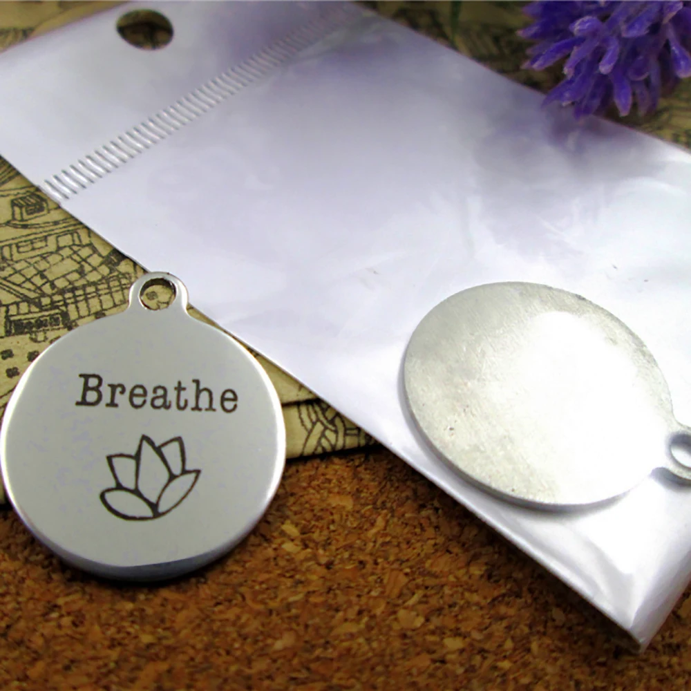 

10pcs/lot "Breathe flower"Stainless Steel Charms Pendant For Jewelry Making DIY Findings Accessories Wholesale