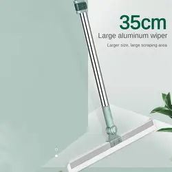 Silicone Broom Kitchen Broom with Telescopic Handle Household Cleaning Tool for Floor Bathroom Kitchen Shower Tile Pet Hair