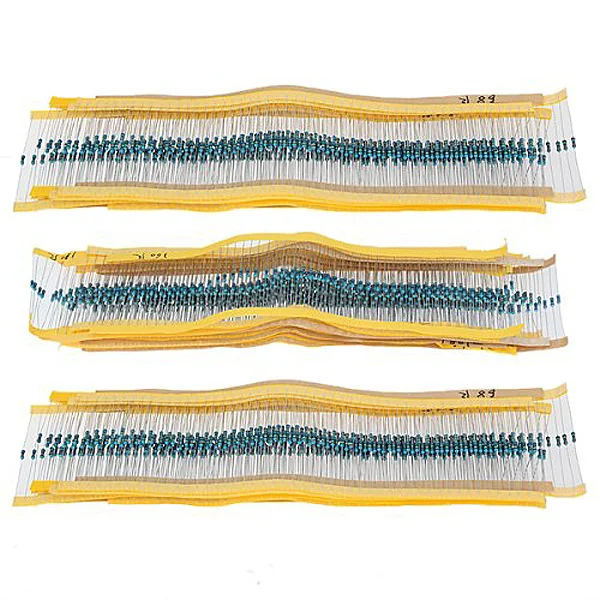 

2500pcs Metal Film Resistors: High Precision Metal Film Resistor Assortment Kit - Electronic Components Supply For Electronics P