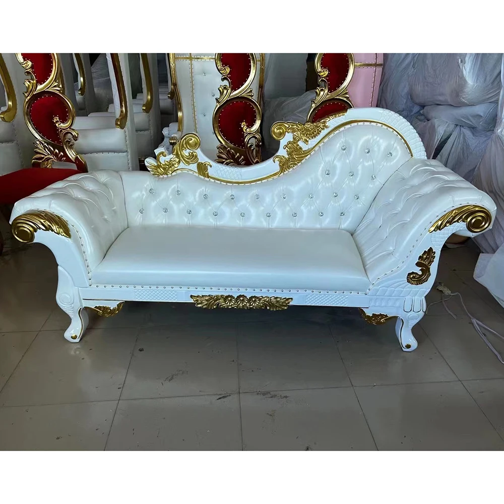 Modern Leather King Throne Chair Two Seater Sofa for Bride and Groom for Wedding Events Hot Sale for Banquet Party