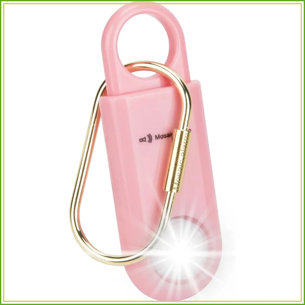 

130dB Keychain Siren Strobe Light, Personal Safety Alarm SOS for Women, Girls, Night Runners, Hiking, Pink
