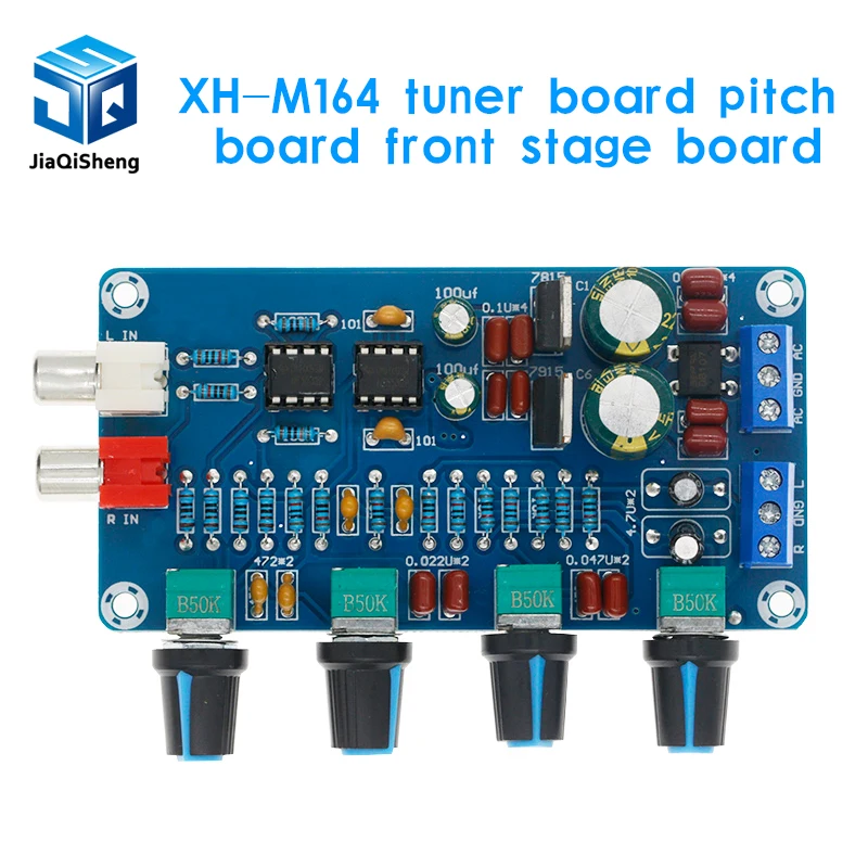 XH-M164 NE5532 Tone Amplifier Board Preamplifier Power Supply Dual Channel Audio Amplifier Board 4 Way Adjustment