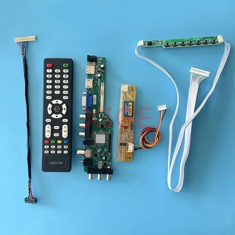 

Controller Card Fit LP154W01-A1/A3/A5 LP154W01-TL DVB Signal Digital Screen DIY Kit 1280*800 LVDS-30Pin USB+HDMI+VGA+AV+IR 1CCFL