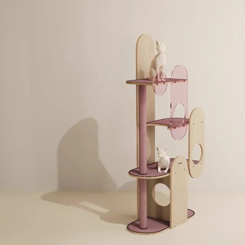 

Cat climbing frame Lighthouse Acrylic cat jumping platform Solid wood cat nest Observation platform Small household