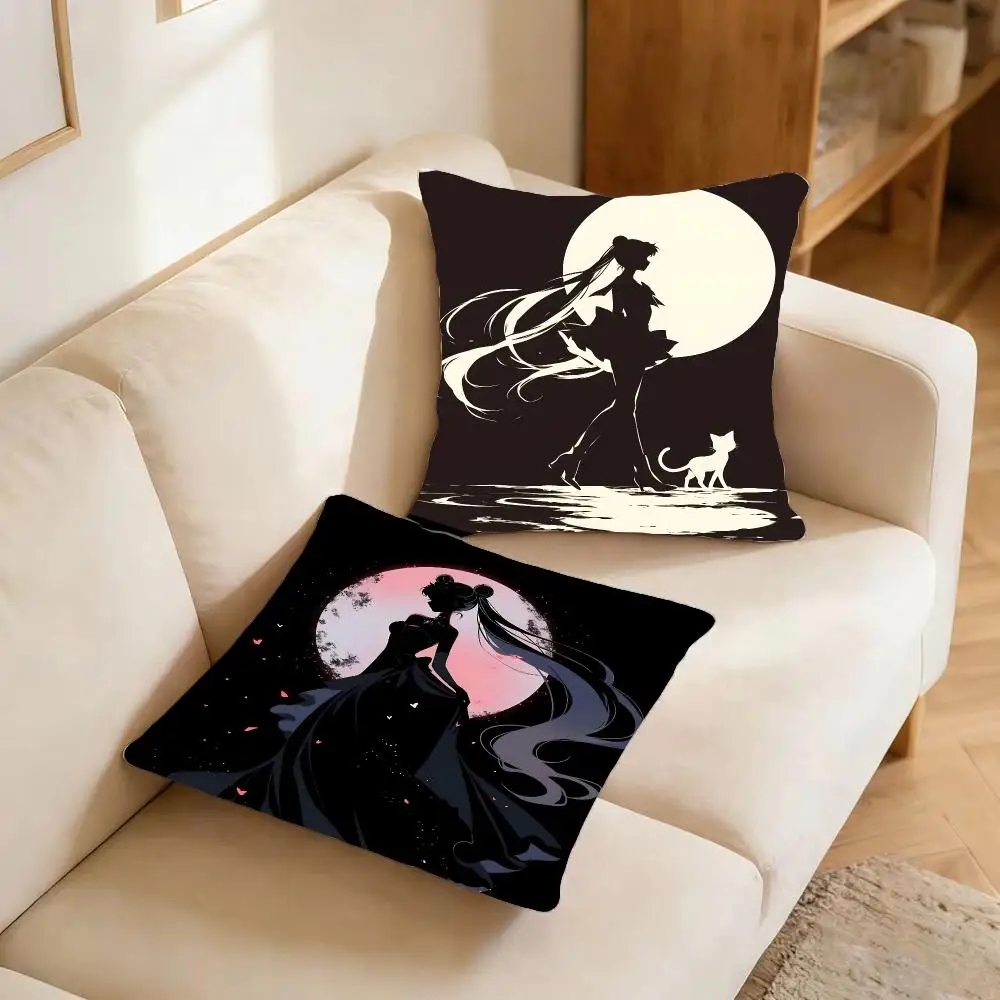 Anime Character Sailor Moon Cushion Cover Warm coral fleece Cute kawaii plush Kawaii mascot throw