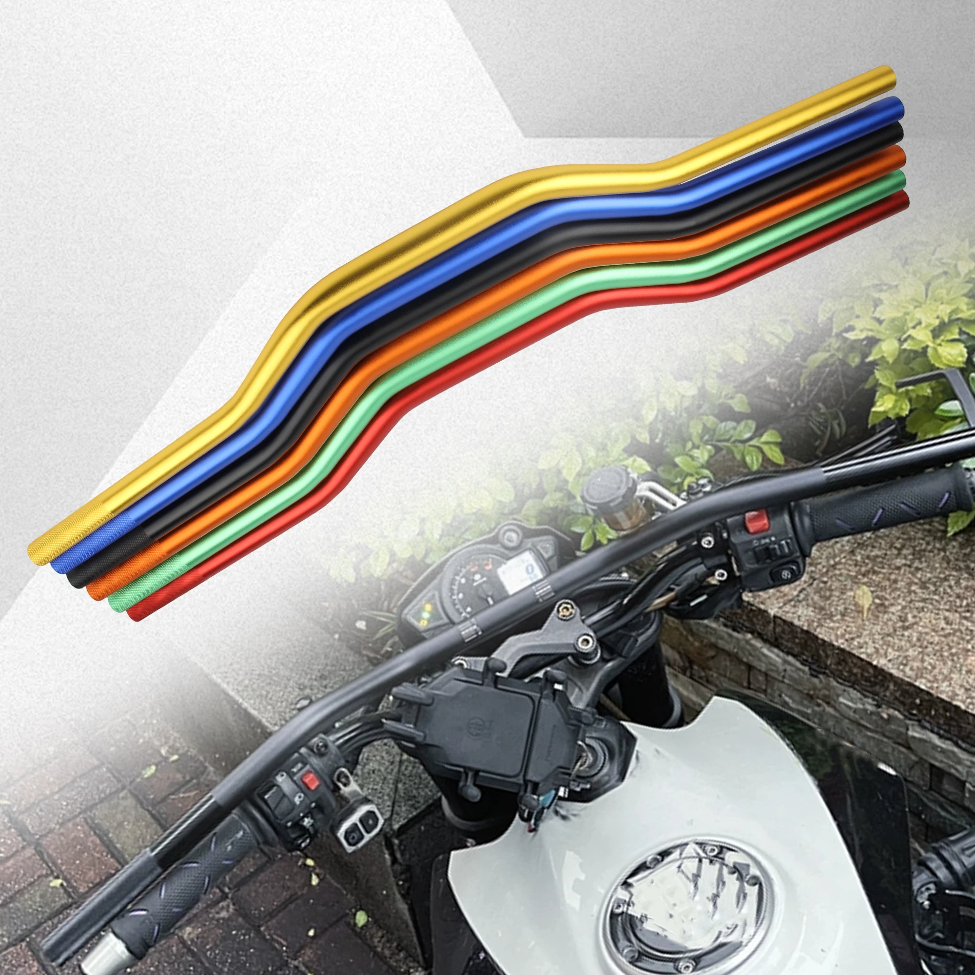 

Motorcycle Handlebar 28mm Scooter Universal CNC Handle Bar Dirt Pit Bike Aluminum Alloy Replacement Accessories Enduro