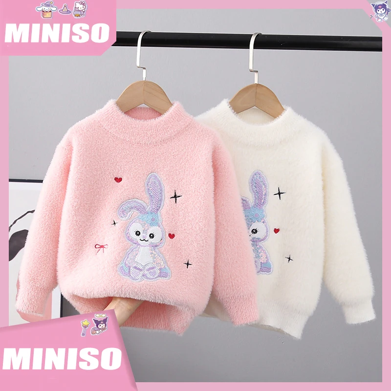 

New children's sweater autumn and winter thick pullover knitted sweater fashionable and versatile cartoon warm sweater