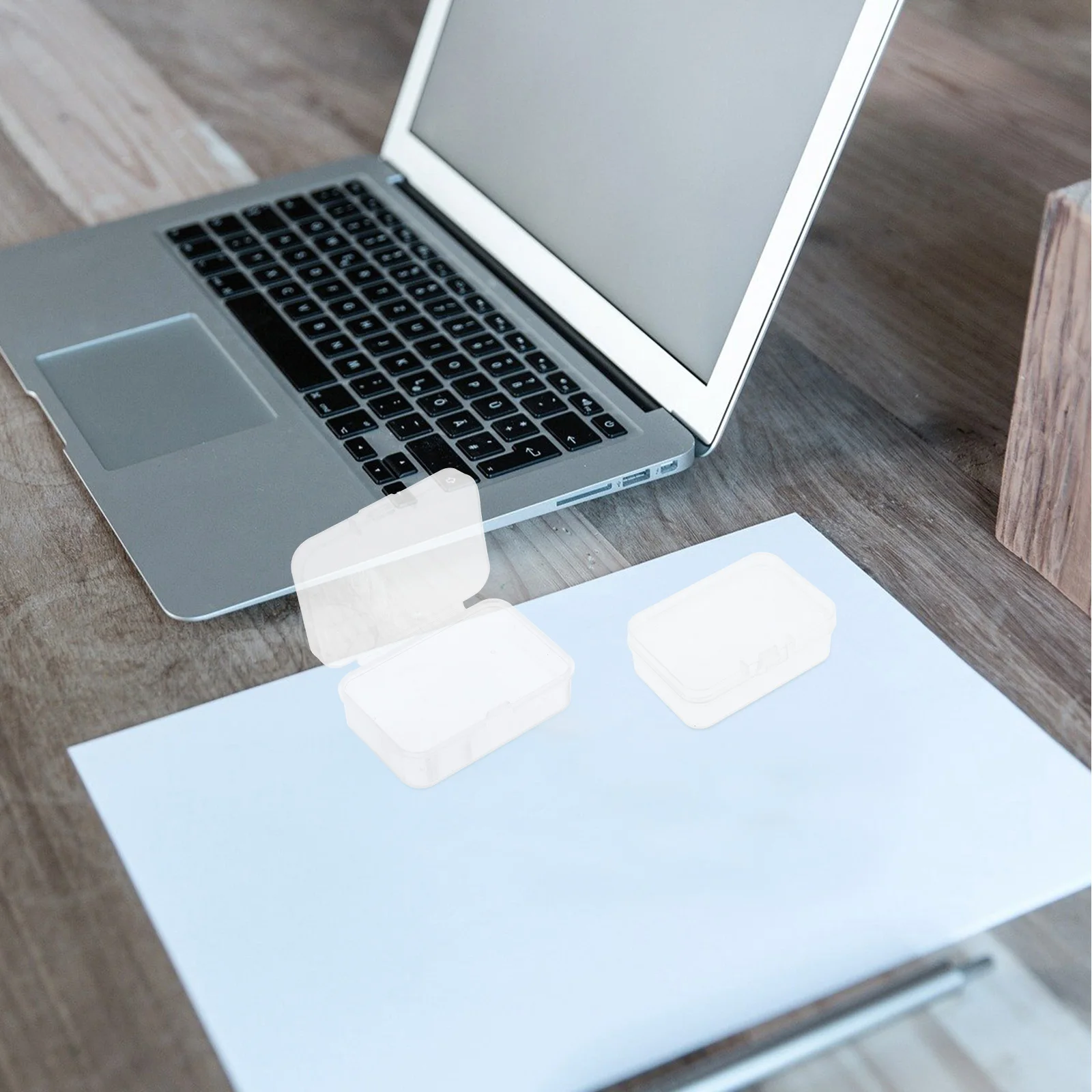 

20Pcs Plastic Transparent Storage Box Lid Organizer Small Items Beads Jewelry Business Cards Crafts Compact Portable Clear